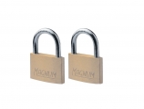 Masterlock - Set of 2 40mm Magnum brass padlocks - Safe deposit boxes -Security Locks - Padlocks